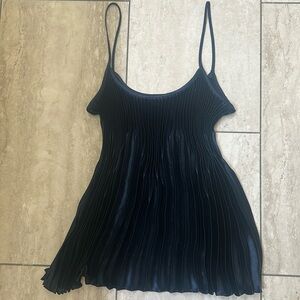 Vince navy silk pleated cami